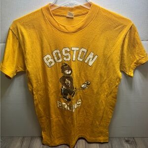 Vintage 80’s Boston Bruins NHL Devknit Hockey T-Shirt Adult Large Single Stitch